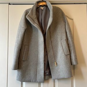 J Crew dress coat. Gray. Size 10